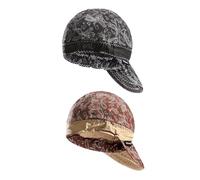 Fullsheild Mens Women's Cotton Welding Cap FR Reversible Welder Caps Hat One Size for Welder Electrician Power Gas Oilfield, Paisley Brown&black-2pcs, One size