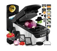 Fullstar The Original Pro Chopper - Vegetable Chopper and Spiralizer, Food Chopper with Container, Fruit Slicer, Kitchen Gadgets & Accessories, Home Essentials (14 in 1, Stainless Steel)