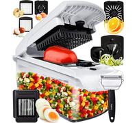 Fullstar Vegetable Chopper Onion Chopper Dicer - Peeler Food Chopper Salad Chopper Vegetable Cutter Vegetable Spiralizer Vegetable Slicer Zoodle Maker