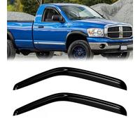 Fullux Window Rain Guards Compatible 2002-2008 Dodge Ram 1500 for 03-09 Ram 2500 3500 (Regular Standard Single Cab Only) 2PC Side Wind Deflector Visors Shade Vent