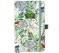 FULLVINTAGE 2026-2027 Pocket Diary - A6 Diary 2026-2027 Week to View, August 2026 - July 2027, Pocket Diary 2026-2027 with Pen Loop, Back Pocket, Hard Cover, Elastic Closure, 16×10×1.5 cm