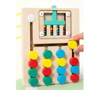 Fullware 4 Colors Wooden Slide Puzzles for Toddlers 3 4 5 6 7 8, Random Beads Puzzles, Travel Toys on Plan, Road Trip Activities, Educational Montessori Toys, Fine Motor Skills, Gift for Boys & Girls