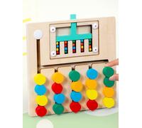 Fullware 5 Colors Wooden Slide Puzzles for Toddlers 3 4 5 6 7 8, Random Beads Puzzles, Travel Toys on Plan, Road Trip Activities, Educational Montessori Toys, Fine Motor Skills, Gift for Boys & Girls