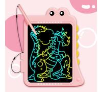 Fullware LCD Writing Board Children, 10 Inch Dinosaur Toy Colourful Doodle Board for Toddlers Learning Toy Drawing Tablet for 3 4 5 6 7 8 Years Old Boys and Girls (Pink)