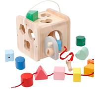 Fullware Shape Sorting Wooden Toy from 6 Months, Montessori Baby Toy from 1 Year, Baby Blocks Fine Motor Skills Sorting Games for Early Learning, Gift for Toddlers Boys Girls from 6 Months