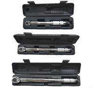 Fully Adjustable Torque Wrench with Ratchet Head, Square Drive Sizes 1/4, 3/8, 1/2 Inch, Torque Range 5 210 N m, Chrome Vanadium Steel for Accurate Bolt Tightening (3-8)