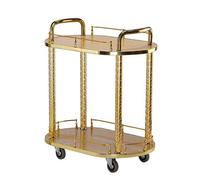 Fully Assembled Bar Service Cart with Wheels - Perfect for 5-Star Hotels & Clubs Enhances Efficiency for Serving Liquor & Tea