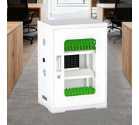 Fully Assembled Mobile Charging & Storage Cart with Lock, USB Charging Station Mobile with Wheels, Laptop and Tablet Storage Cart for Classroom, Office, Cafes,30