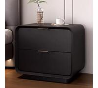 Fully Assembled Nightstand, Nightstands with Drawers,Eco-friendly Board Material,Impact-Resistant, Easy to Clean, Suitable for Bedrooms,Living RoomsHome Offices(Black,30cm/11.8in)