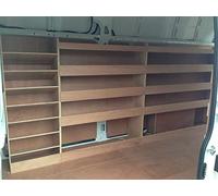 Fully Assembled Van Shelving Racking to fit VW Crafter LWB Plywood System Case Storage Unit Trade