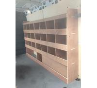 Fully Assembled Van Shelving Racking to fit Vw Crafter MWB L2 Plywood System Tool Storage Unit Off Side