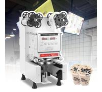 Fully Automatic Bubble Tea Cup Sealing Machine with LCD Panel, High Efficiency 500-700 Cups/Hour, Ideal for Tea Shops and Cafes