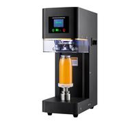 Fully Automatic Can Vacuum Sealer Machine, 2.4-6.7 Inch Height Adjustable 370W Steel Housing 52-58mm Caliber Can Sealer Machine, for Use At Home, Bars, Cafés-black