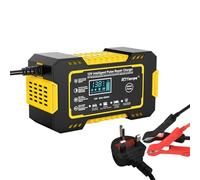Fully Automatic Car Battery Charger - Intelligent Maintainer with Digital LCD Display - Pulse Repair Function - For Electrical Motorcycles, Cars, Truck SUVs, 12V/6A Lead Acid Batteries
