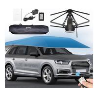 Fully Automatic Car Umbrella Roof Top Sun Shade Cover,Folding Car Umbrella Sun Shade Cover Tent,Movable Carport,3000mAh Lithium Battery,with Remote Control and Carrying Bag,Navy blue-4.8m/189''