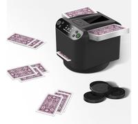 Fully Automatic Card Dealer & Shuffler Machine 2-in-1 360° Rotating Smart Universal Table Accessory Easy Intelligent Sensing DealingUno Card Shuffler for UNO Texas Hold'em Home Blackjack
