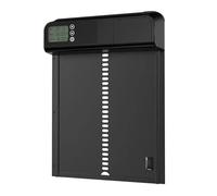 Fully automatic chicken coop door Automatic Chicken Coop Door Aluminum ABS Anti-Pinch Induction IPX3 Waterproof Light Sensing Timer Control Gate For Farm Safe Weatherproof Reliable(Black)