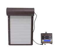 Fully automatic chicken coop door Automatic Chicken Coop Door Programmable Aluminum Coops Opener With Timer Light Sensor Remote Control 3 Modes Safe Weatherproof Reliable(Brown)