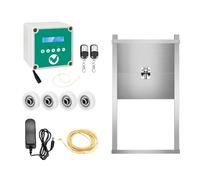 Fully automatic chicken coop door Automatic Solar Chicken Door With Slider Opener Coop LCD Screen With Timer And Light Sensor For Safe Keeping Safe Weatherproof Reliable(A)