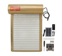 Fully automatic chicken coop door Solar Powered Automatic Chicken Coop Door With Light Sensor Timer Remote Control LED Screen Auto Opener Safe Weatherproof Reliable(Gold)