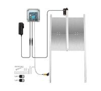 Fully automatic chicken coop door Timing Control Chicken House Automatic Door Opener Kits Opening Farm Pets Dog Safe Weatherproof Reliable(20.4Wx37.7W in)