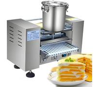 Fully Automatic Crepe & Mille Crepe Cake Maker, Commercial Pancake Maker with Intelligent Control, 200-300 Crepes/Hour, 0.4-1.2mm Thickness, 2800W for Restaurants & Bakeries