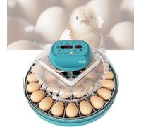 Fully Automatic Egg Incubator 15/30 Eggs Fully Automatic Poultry Hatcher Machine with Temperature Control and Egg Candler, Automatic Egg Turner(15Eggs)