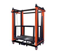 Fully Automatic Electric Scaffold Lifting Platform with Remote Control, Height 2M-6M, Universal Wheels for Construction Work