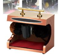 Fully Automatic Electric Shoe Polisher and Buffer with Double Combination Brush for Dust Removal and Shining, Ideal for Home, Hotel Lobby, and Office Use