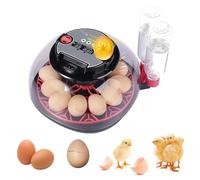 Fully Automatic Incubator for 12 Eggs Chicken Incubator Intelligent Incubator with Automatic Egg Turner, Temperature Control and Humidity Display, Egg Flashlight and Water Supply