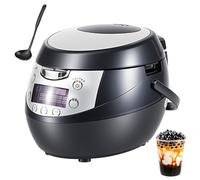 Fully Automatic Pearl Pot, 5L/6L Commercial Bubble Tea Maker with Smart Touch Panel, Timer & Temperature Control, Non-Stick Tapioca Pearl Cooker for Bakery, Dessert Shop 6L