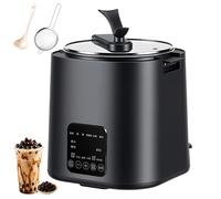 Fully Automatic Pearl Pot 9L, 1300W Commercial Milk Tea Bubble Maker with Smart Control Panel, Anti-scalding Handle, Tapioca Pearls Cooking Pot for Bakery, Dessert Shop