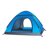 Fully Automatic Quick-Set Tent For 3-4 People, 200x200x130cm, Double Doors, Waterproof & UV Protection Camping Tent(Sky blue)