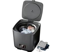 Fully Automatic Washing Machine, 10L Mini 4 In 1 Washers, with Drain Pipe Portable Washing Machine, Intelligent Fully Automatic Cleaning + 4 Speed Adjustment, LCD Touch Control for Travel Home (Black)