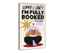 Fully Booked And Busy Retro Book Print Canvas Poster Bedroom Decor Landscape Office Room Decor Gift 08x12inch(20x30cm)