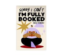 Fully Booked And Busy Retro Book Print Canvas Poster Wall Art Decor Print Picture Paintings for Living Room Bedroom Decoration 24x36inch(60x90cm)