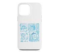 Fully Booked Blue Doodle Book Lover Reading Design Case for iPhone 13 Pro Max