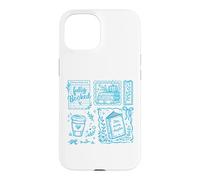 Fully Booked Blue Doodle Book Lover Reading Design Case for iPhone 15