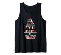 Fully Booked Christmas Tree Funny Bookish Librarian Tank Top