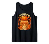Fully Booked for Fall Books Pumpkin Autumn Thanksgiving Tank Top