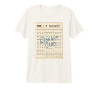 Fully Booked Vintage Library Due Date Card Reader Men Women Premium T-Shirt