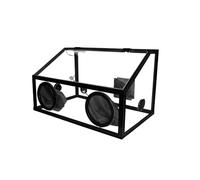 Fully Enclosed Electric Grinding Table Polisher, Transparent Dust Box Acrylic Cover with LED Light & Adjustable Speed Fan, Detachable Card Strip for Polishing Machine(5mm)