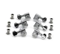 Fully Enclosed Guitar Tuner Pegs Square Head Silver With Locking Fittings Guitar Tuning Pegs