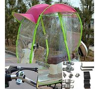 Fully Enclosed Motor Scooter Umbrella Mobility Sun Shade Rain Cover,Universal Electric Motorcycle Sunshade Cover Waterproof,Without Rearview Mirror Installation,Pink