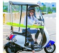 Fully Enclosed Rain Cover for Mobility Scooters, Universal Weather Canopy with Reflective Strips and Storage Pocket for Outdoor Protection