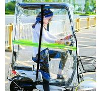 Fully Enclosed Rain Cover for Mobility Scooters, Universal Weather Canopy with Reflective Strips and Storage Pocket for Outdoor Protection