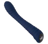 Fully Flexible Ribbed G-Spot Vibrator - 9 Intense Patterns, Waterproof & USB-Rechargeable - Elegant Blue Adult Pleasure Toy | Lay-On Female and LGBTQ Vibrator