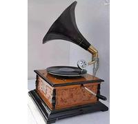 Fully Functional Vintage Gramophone Working Phonograph win-up Record Player Gift