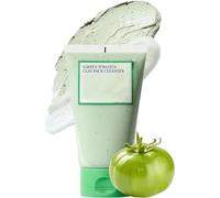 Fully Green Tomato Clay Mask Pore Cleanser, Korean Green Tomato Clay Mask for Face, Deep into Pores, Removes Pore Dirt, Reduces Blackheads, Green Tomato Mask for All Skin (1Pcs)