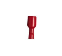 Fully Insulated Female Push-On Terminals Spade Electrical Terminals Receptacle Width of 6.3mm Available In 3 Different Yellow- 24 Amp, Red-10 Amp Blue-15 Amp (20, Red, 6.3mm)